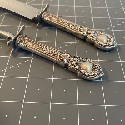 #56 Silver Handled Carving Set 