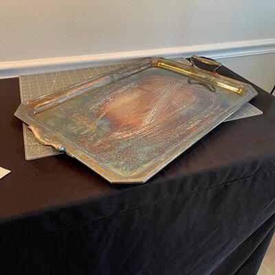 #59 Large Silver Serving Tray 
