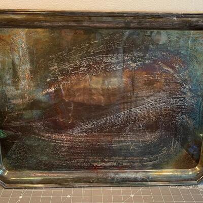#59 Large Silver Serving Tray 