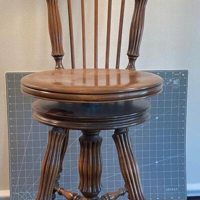 #63 Claw Foot Walnut Piano Chair
