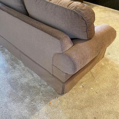 #67 Brown Love Seat Rolled Arm, 