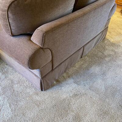 #67 Brown Love Seat Rolled Arm, 