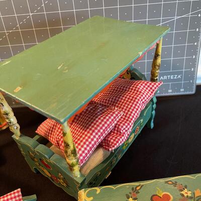#77 Vintage Hand Painted Doll Furniture