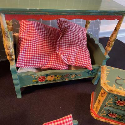 #77 Vintage Hand Painted Doll Furniture