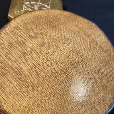 #85 Decorated Wood Items: Box, Plate etc. 