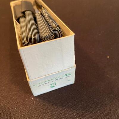 #86 (12) Sheffield Zebra Butter Knifes or hors d'oeuvres 