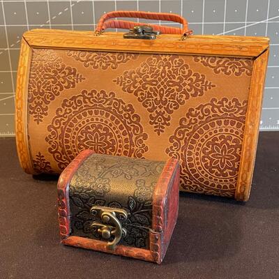 #94 2 Decorative Boxes - one is shaped like a purse 