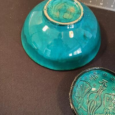 #95 (3) Turkish Green Bowls 