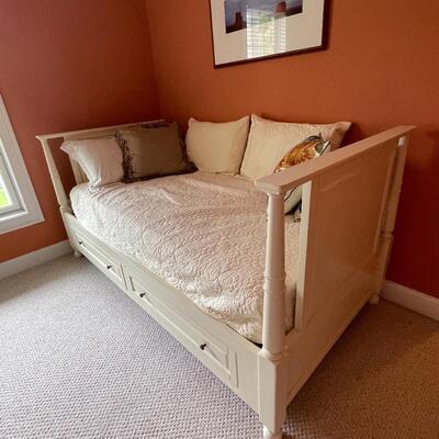 New Pottery Barn day bed with two drawer storage