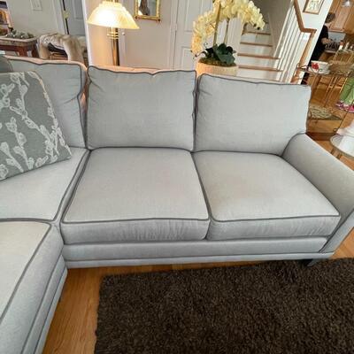 Like new Rowe furniture grey sectional sofa