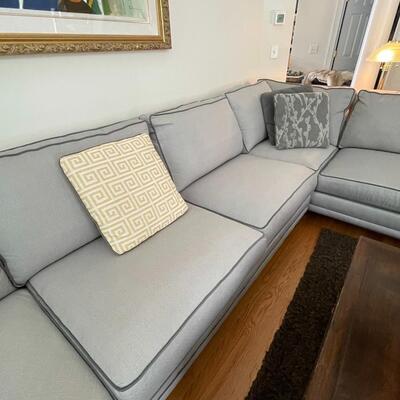 Like new Rowe furniture grey sectional sofa
