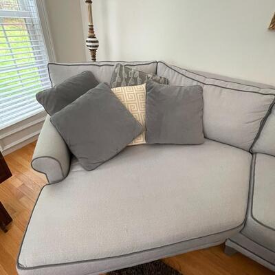 Like new Rowe furniture grey sectional sofa
