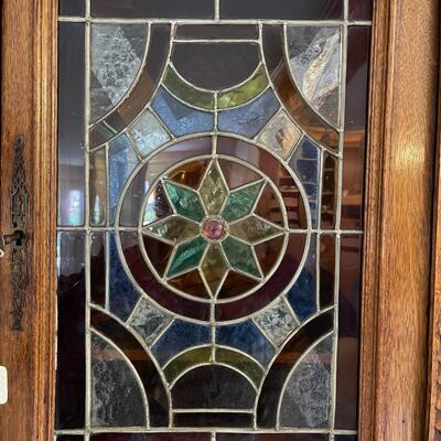 #103 Antique Oak China Cabinet - Circa 1870 