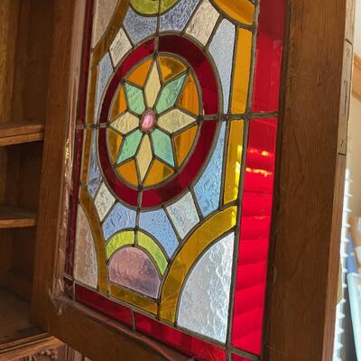 #103 Antique Oak China Cabinet - Circa 1870 