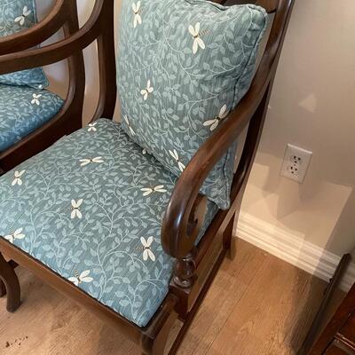 #108 2 Armed Side Chairs.