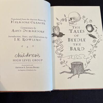 #115 Harry Potter " The Tales of Beedle the Bard" Signed 1st