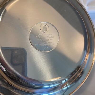 #117 Sterling Silver & 24KT "The Resurrection" Easter Plate w/ COA