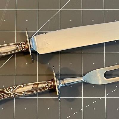 #130 Sterling handled carving set