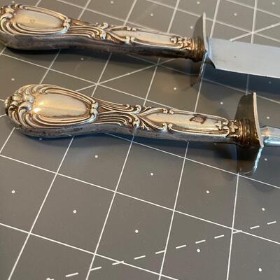 #130 Sterling handled carving set