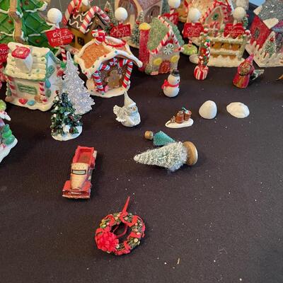 #140 Christmas Village Items MIXED Lot 