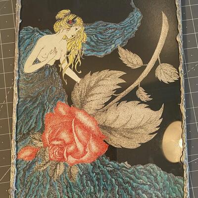 #149 Art Print by Kim Cook 1986 Pewter Frame Nude Fairy 