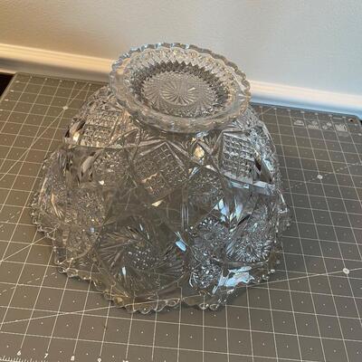 #150 Cut Crystal Punch Bowl 14" Diameter 