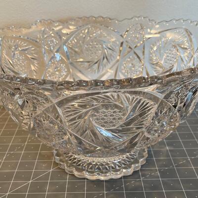 #150 Cut Crystal Punch Bowl 14" Diameter 