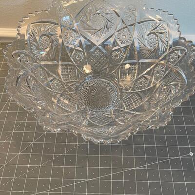 #150 Cut Crystal Punch Bowl 14" Diameter 