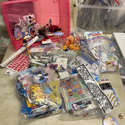 #156B Case of Scrapbooking Disney related,  Stickers, pins 