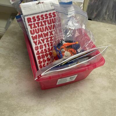 #156B Case of Scrapbooking Disney related,  Stickers, pins 