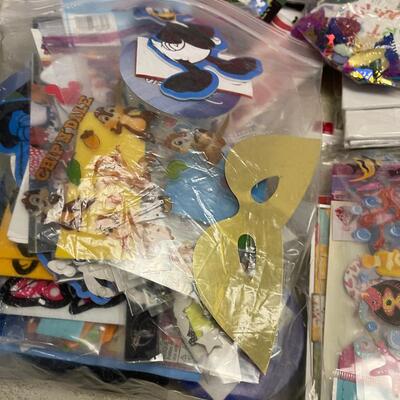 #156B Case of Scrapbooking Disney related,  Stickers, pins 