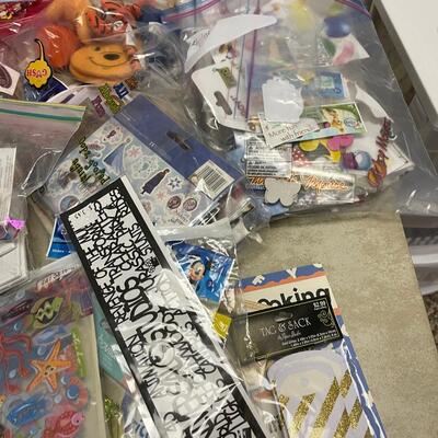#156B Case of Scrapbooking Disney related,  Stickers, pins 