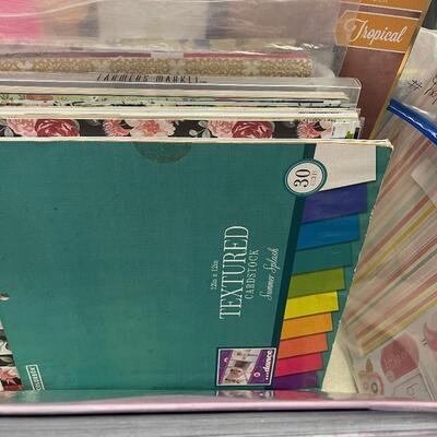 #161B Large Tub of Scrapbooks Plus Misc., Paper. 