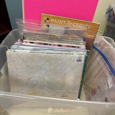 #161B Large Tub of Scrapbooks Plus Misc., Paper. 