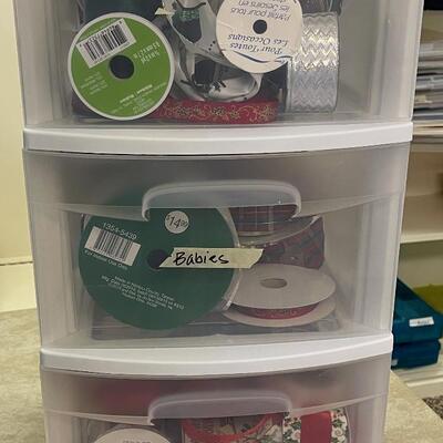 #167B (3) /draw Bin full of Ribbon 