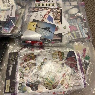 #177B Table full of Crafting Scrapbooking Stickers 