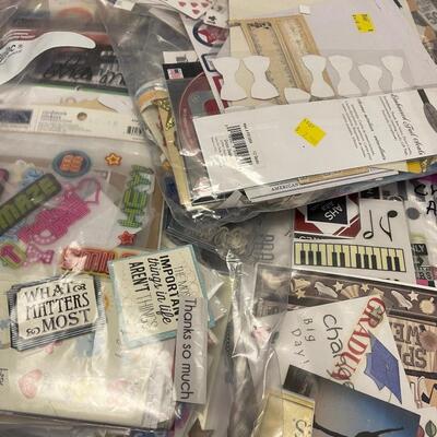 #177B Table full of Crafting Scrapbooking Stickers 
