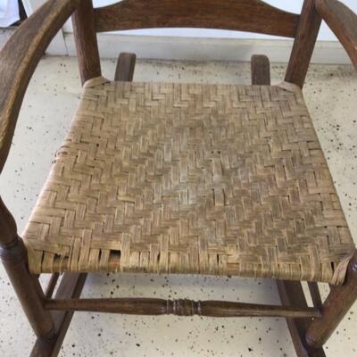 928-Large Vintage Oak Rocker
