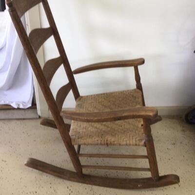 928-Large Vintage Oak Rocker
