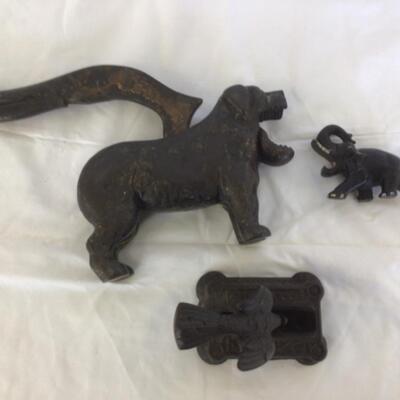 953-Cast Iron Dog Nutcracker- Cast Iron Elephant Bottle Opener, etc.