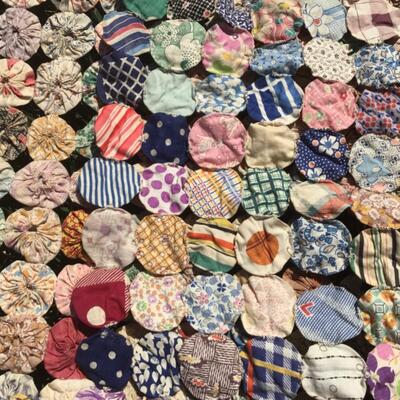 961-Antique YO YO Quilt
