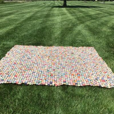 961-Antique YO YO Quilt