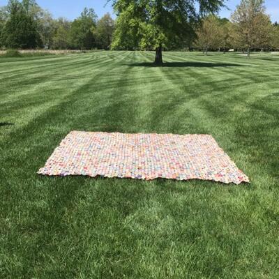 961-Antique YO YO Quilt