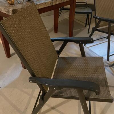 Outdoor bistro table and two chairs
