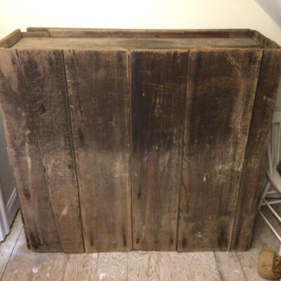 977-Primitive Panel Door Country Cupboard