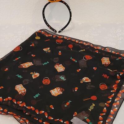 Lot 17: Halloween Scarf and Headband