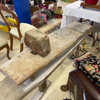 933-Primitive Animal Skinning Bench?