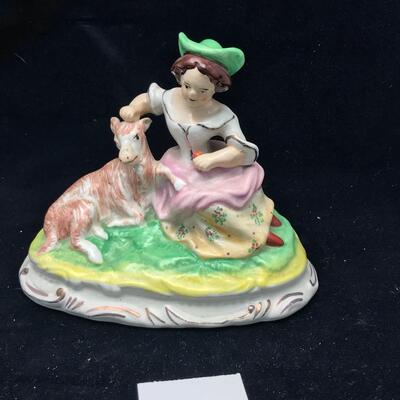 Staffordshire Girl with Lamb