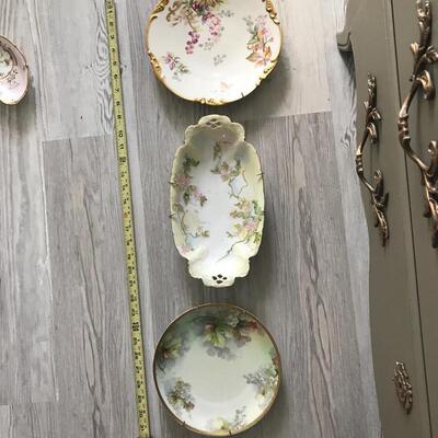 Three Vintage Plates with Hangers