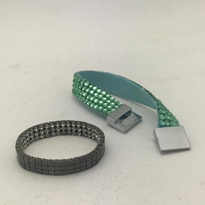 Green and Clear Bracelets